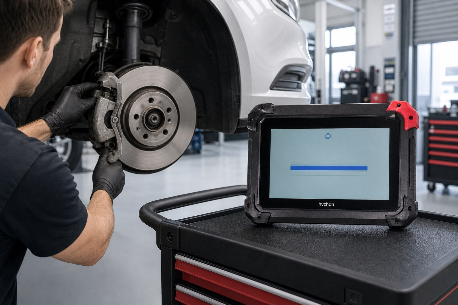 Bremsenservice mit dem HVZHQN Diagnosegerät